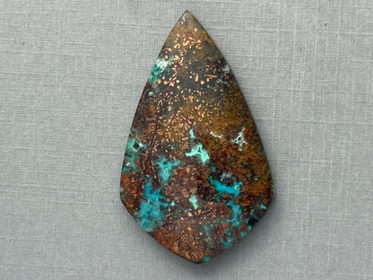 Native Copper in Chrysocolla | Confetti in Chalcedony | CA334 - Native Copper, Chrysocolla in Chalcedony, Confetti Chrysocolla - GemEnthusiast
