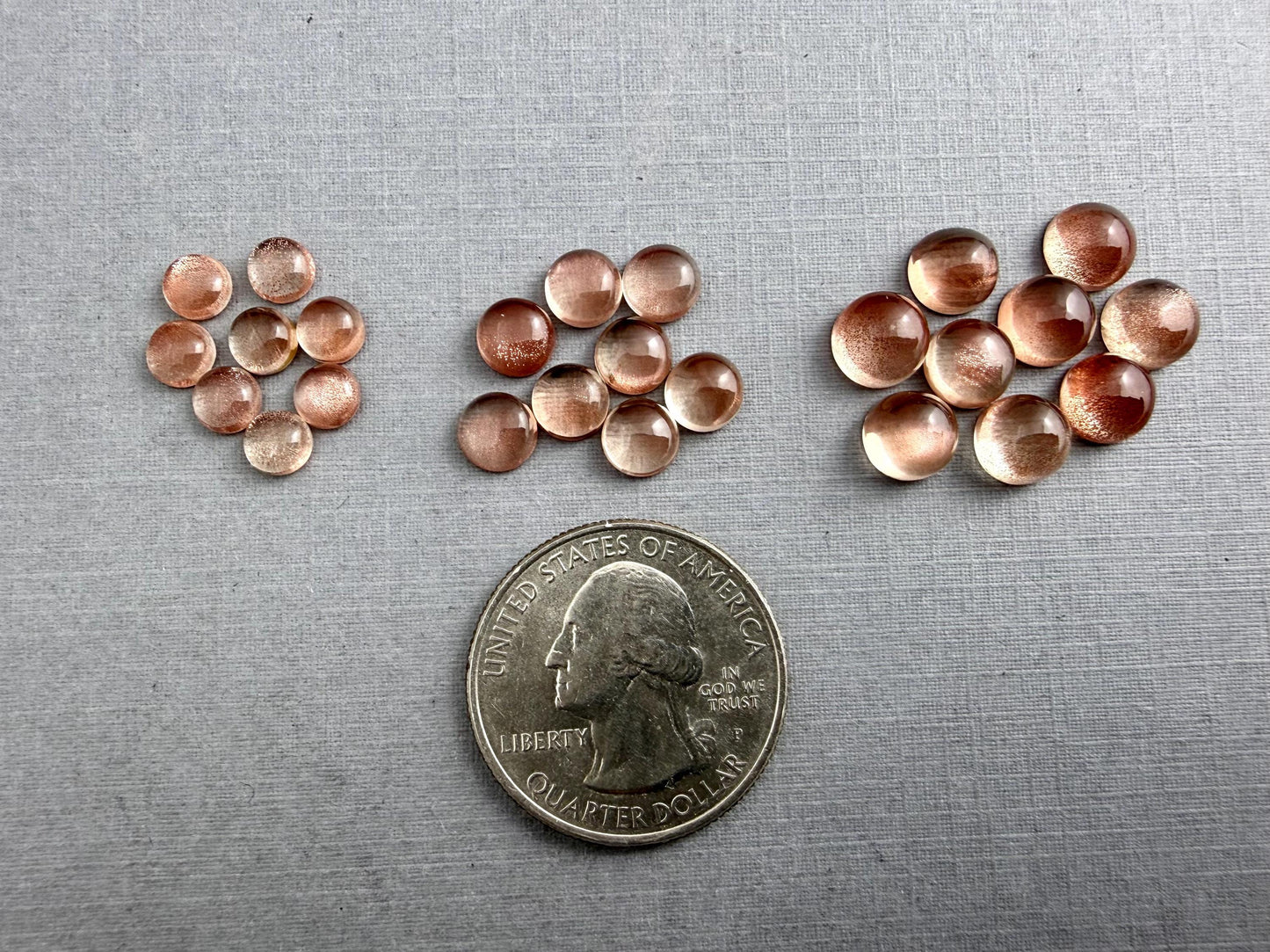 Oregon Sunstones Round Cabochons | 5mm 6mm 7mm | Mined in the USA - Oregon Sunstone - GemEnthusiast