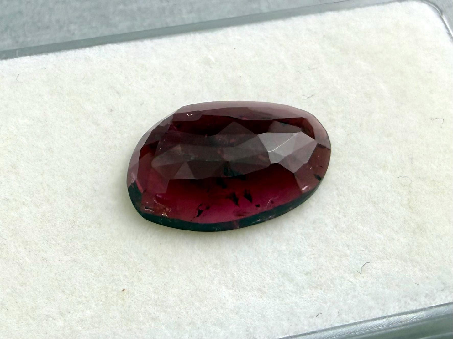 LARGE Rubellite Tourmaline Rose Cut Cabochon | Loose Natural Gemstone | 8+ carats | TR145 - Rubellite Tourmaline - GemEnthusiast