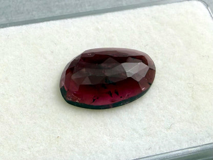 LARGE Rubellite Tourmaline Rose Cut Cabochon | Loose Natural Gemstone | 8+ carats | TR145 - Rubellite Tourmaline - GemEnthusiast