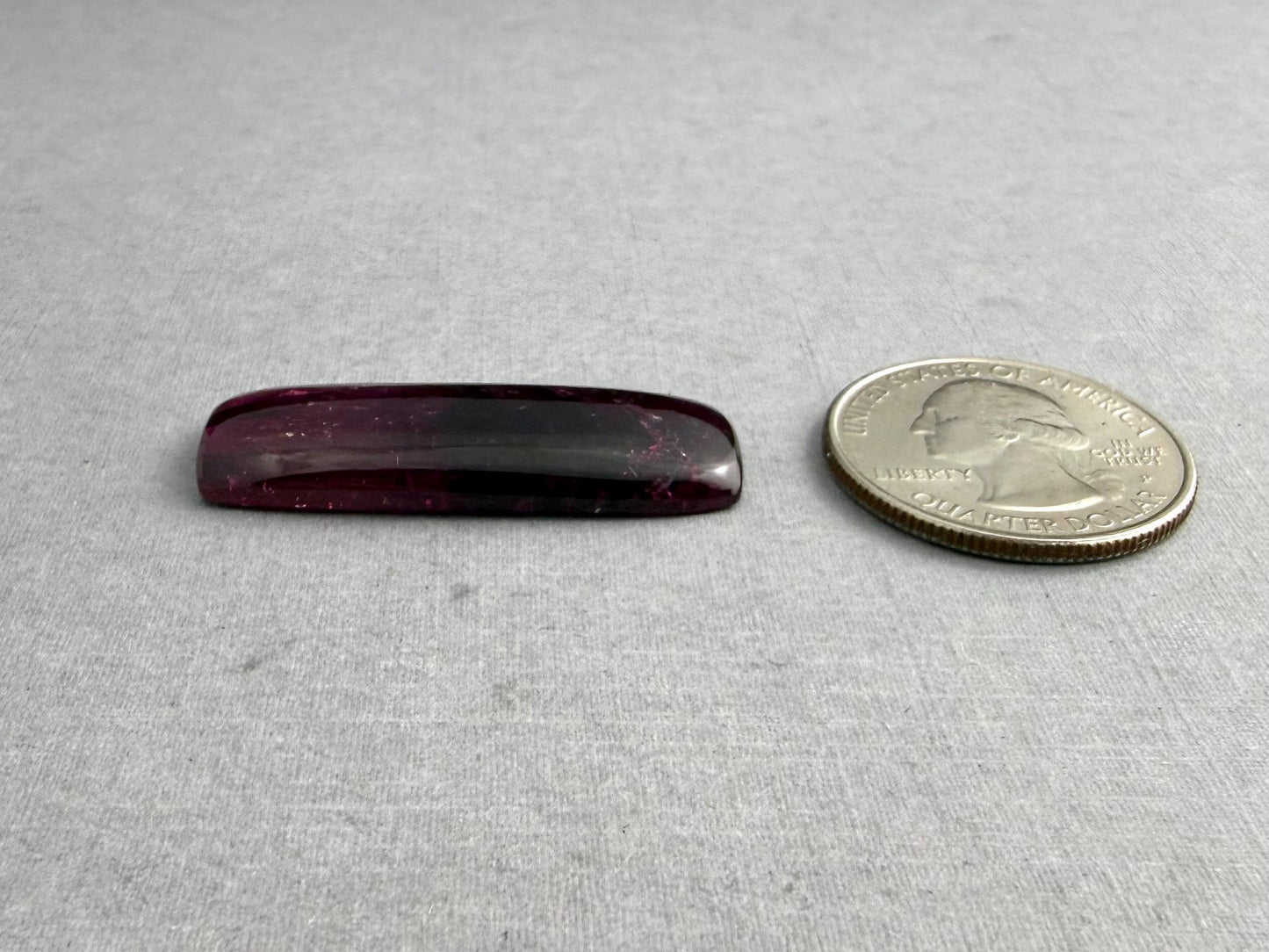 HUGE Rubellite Tourmaline Rectangle Cabochon | Loose Natural Gemstone | 21+ carats | TR146 - Rubellite Tourmaline - GemEnthusiast
