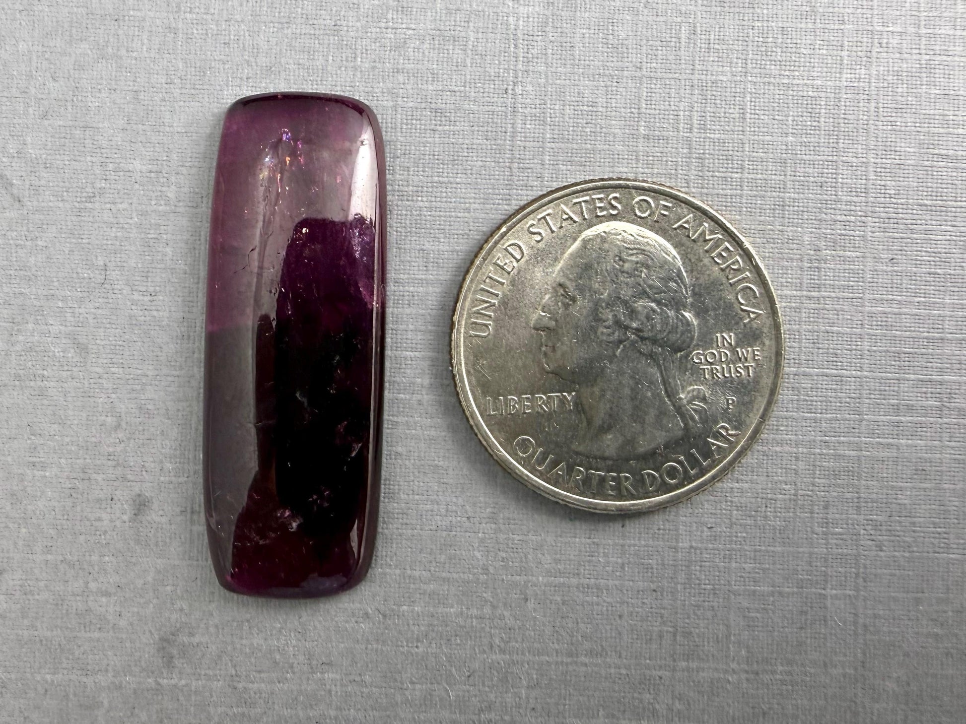 HUGE Rubellite Tourmaline Rectangle Cabochon | Loose Natural Gemstone | 21+ carats | TR146 - Rubellite Tourmaline - GemEnthusiast