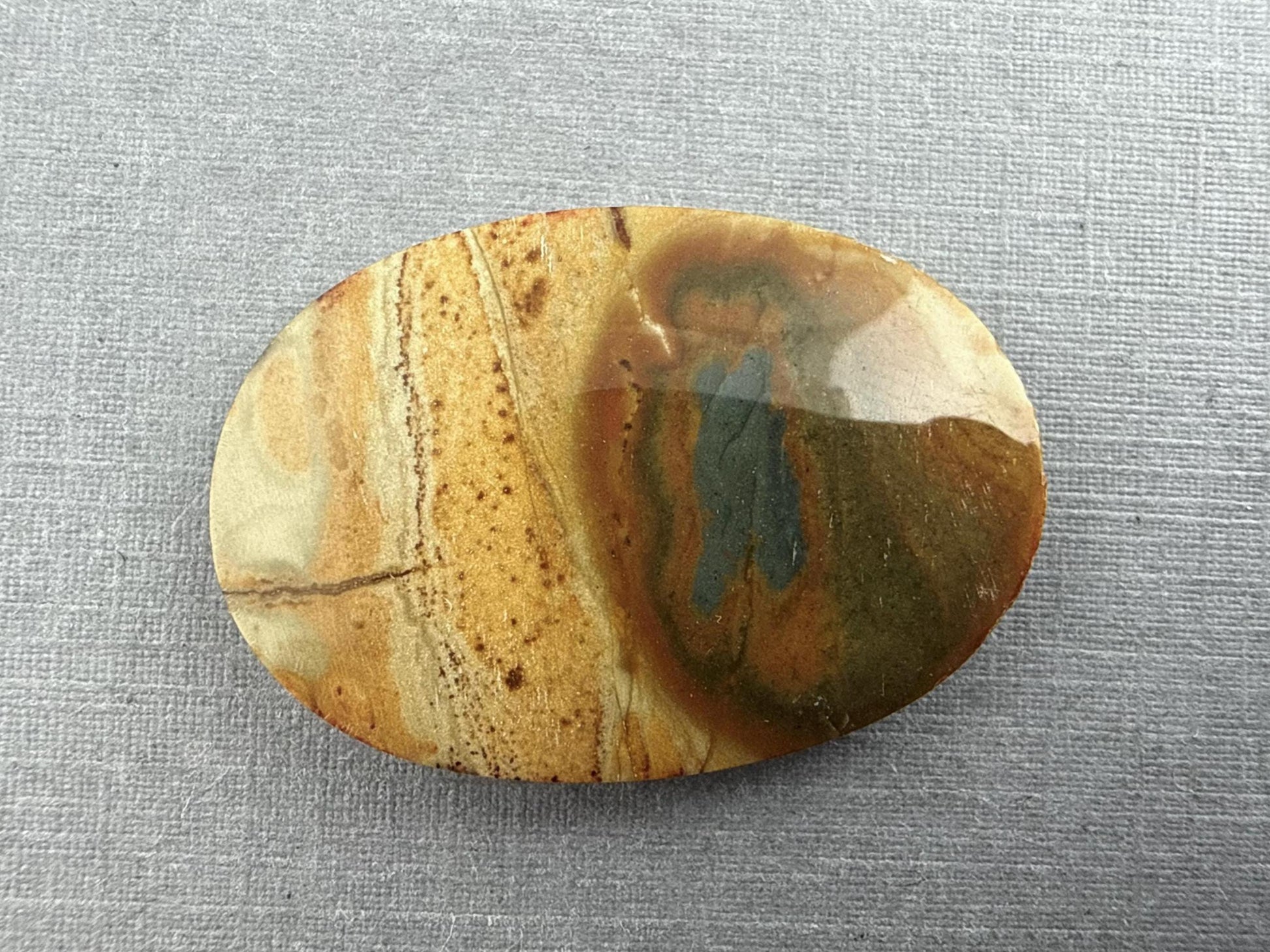 Owyhee Picture Jasper Cabochon | Oregon Idaho Gemstone | Mined in the USA | JS310 - Owyhee Jasper, Oregon Jasper - GemEnthusiast