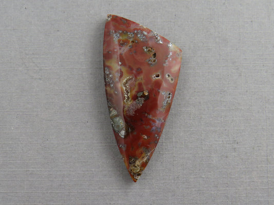 Marcasite in Quartz Cabochon | Natural Gemstone | 42x21 | QU528 - Marcasite, Quartz - GemEnthusiast
