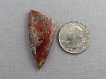 Marcasite in Quartz Cabochon | Natural Gemstone | 42x21 | QU528 - Marcasite, Quartz - GemEnthusiast