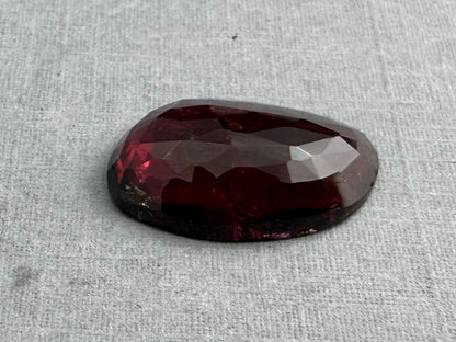 LARGE Rubellite Tourmaline Rose Cut Cabochon | Loose Natural Gemstone | 8+ carats | TR145 - Rubellite Tourmaline - GemEnthusiast