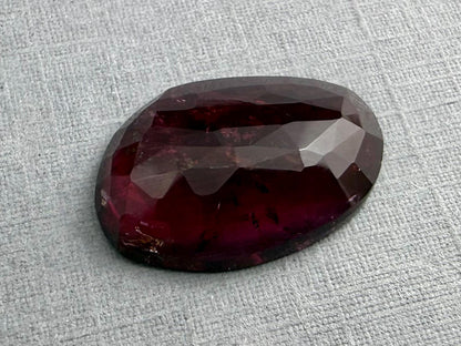 LARGE Rubellite Tourmaline Rose Cut Cabochon | Loose Natural Gemstone | 8+ carats | TR145 - Rubellite Tourmaline - GemEnthusiast