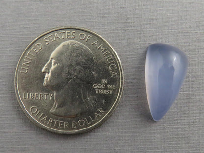 Natural Blue Chalcedony | 18x10 | Freeform Translucent Cabochon | CA341 - Chalcedony - GemEnthusiast