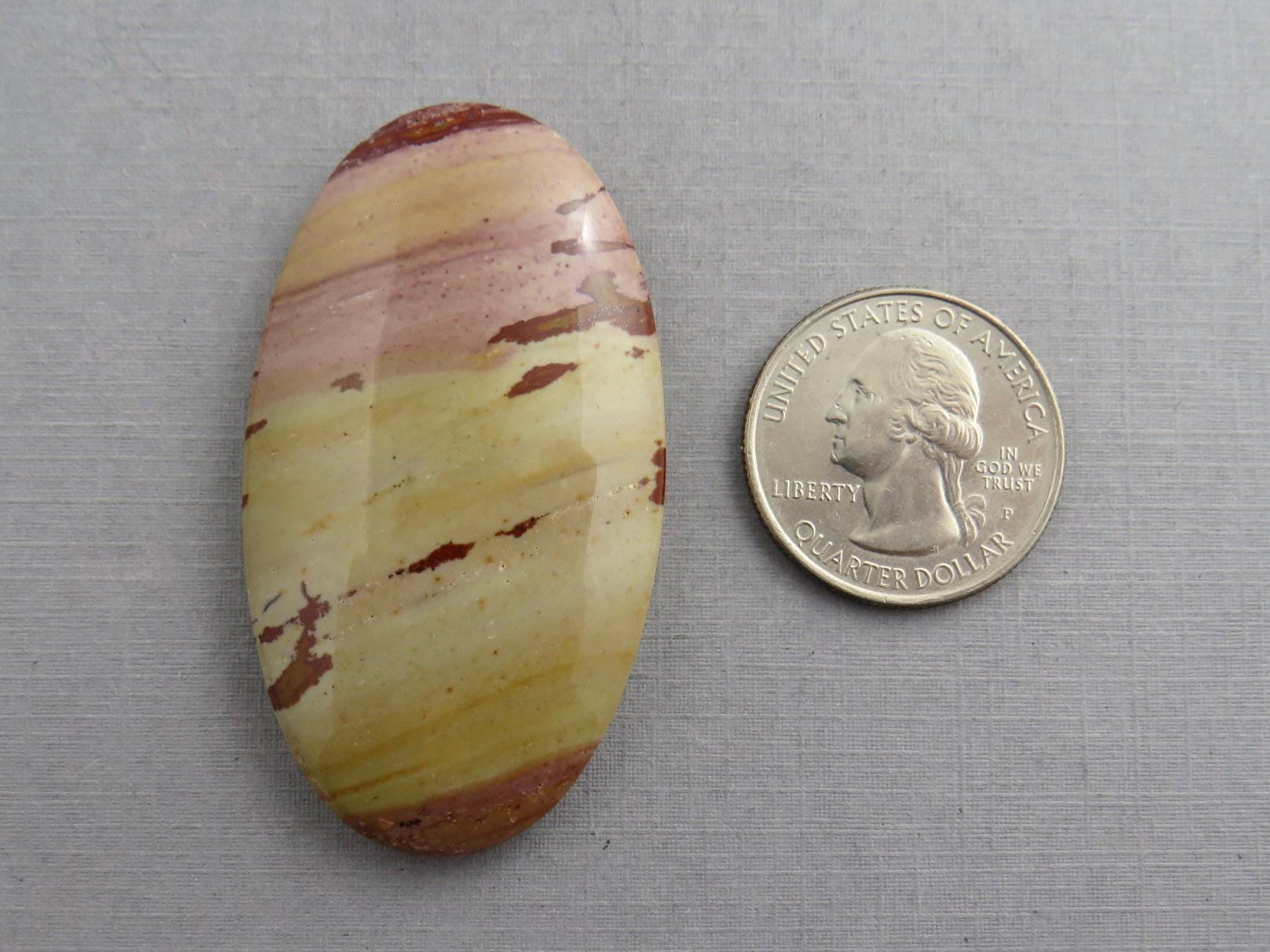 HUGE Dead Camel Jasper | American Gemstone Oval Cabochon from Nevada | 55mm x 30mm | JS398 - Dead Camel Jasper, Nevada Cabochon - GemEnthusiast