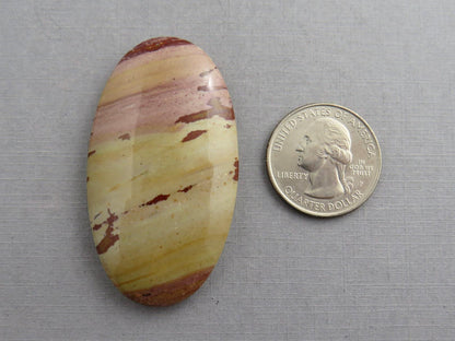 HUGE Dead Camel Jasper | American Gemstone Oval Cabochon from Nevada | 55mm x 30mm | JS398 - Dead Camel Jasper, Nevada Cabochon - GemEnthusiast