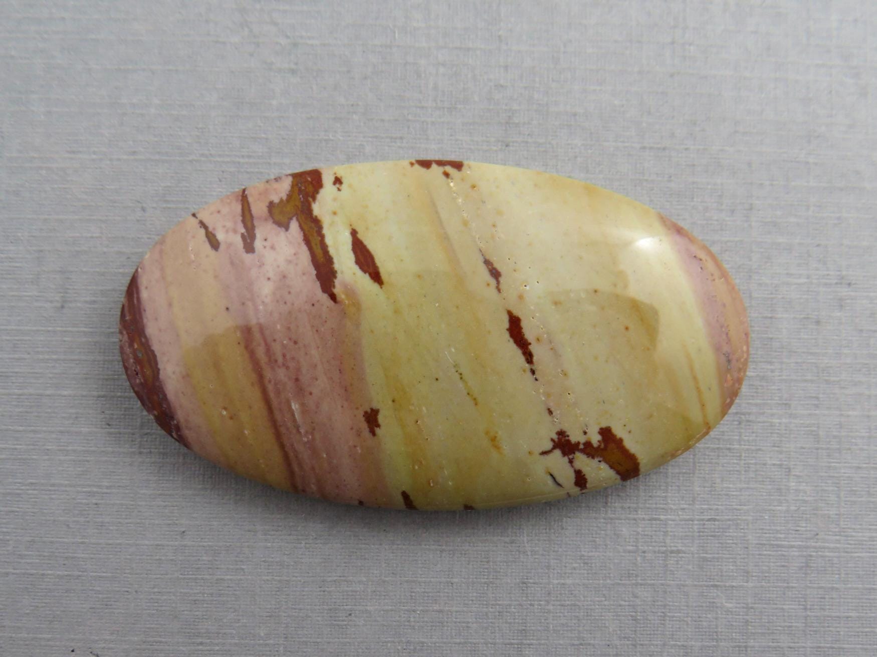 HUGE Dead Camel Jasper | American Gemstone Oval Cabochon from Nevada | 55mm x 30mm | JS398 - Dead Camel Jasper, Nevada Cabochon - GemEnthusiast
