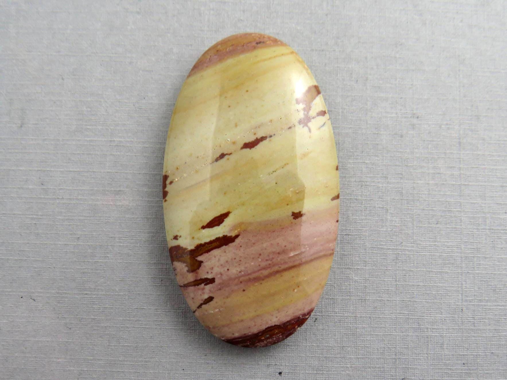 HUGE Dead Camel Jasper | American Gemstone Oval Cabochon from Nevada | 55mm x 30mm | JS398 - Dead Camel Jasper, Nevada Cabochon - GemEnthusiast