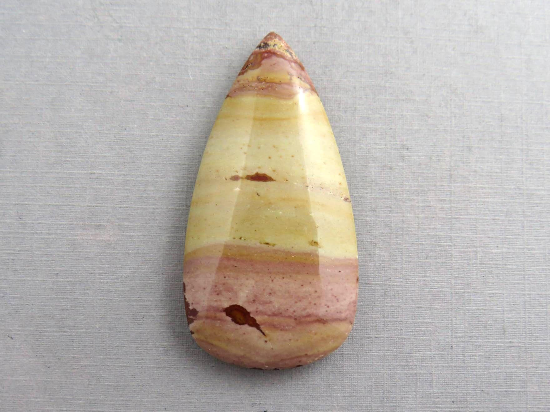 HUGE Dead Camel Jasper | American Gemstone Cabochon from Nevada | 58mm x 28mm | JS397 - Dead Camel Jasper, Nevada Cabochon - GemEnthusiast