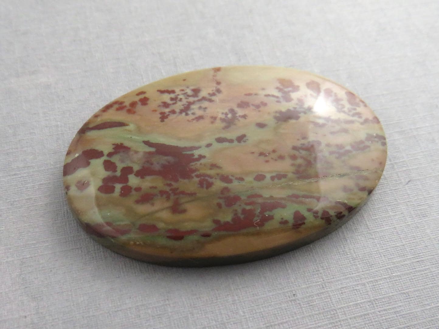 Dead Camel Jasper | American Gemstone Oval Cabochon from Nevada | 47mm x 32mm | JS396 - Dead Camel Jasper, Nevada Cabochon - GemEnthusiast