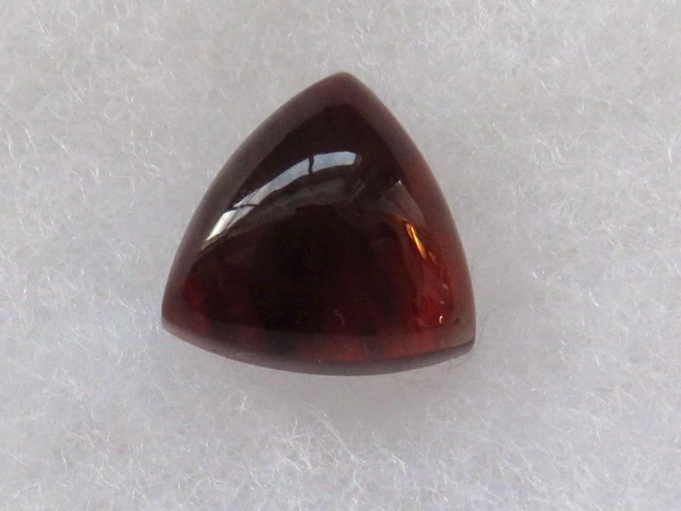 RARE Blood Red Oregon Sunstone | HUGE 15mm Triangle Cabochon | 12+ carats | Natural American Gemstone | OSC336 - Oregon Sunstone - GemEnthusiast