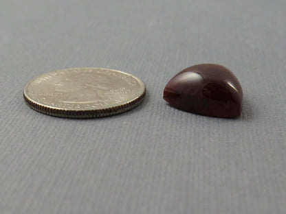 RARE Blood Red Oregon Sunstone | HUGE 15mm Triangle Cabochon | 12+ carats | Natural American Gemstone | OSC336 - Oregon Sunstone - GemEnthusiast
