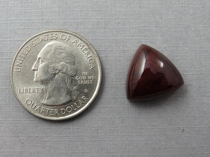 RARE Blood Red Oregon Sunstone | HUGE 15mm Triangle Cabochon | 12+ carats | Natural American Gemstone | OSC336 - Oregon Sunstone - GemEnthusiast