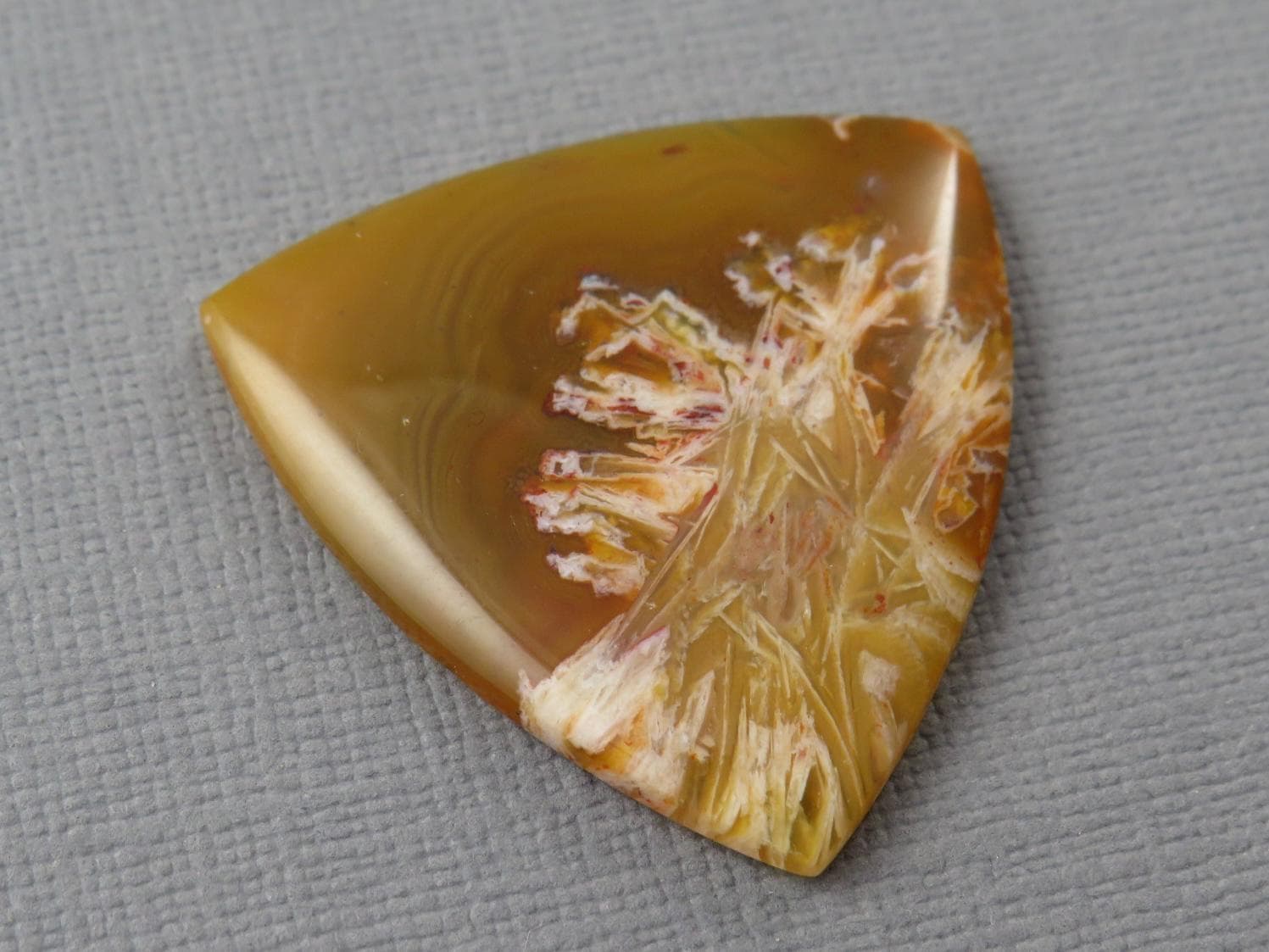 Condor Agate Cabochon | Chalcedony from Patagonia Argentina | AG309 - Condor Agate, Sagenite Agate - GemEnthusiast