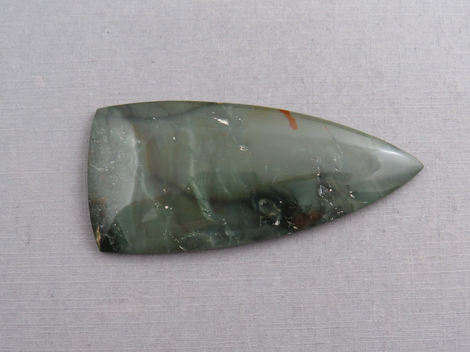 HUGE Blue Mountain Jasper Cabochon | 65x49 Oregon Gemstone | Mined in the USA | JS348 - Blue Mountain Jasper, Oregon Gemstone - GemEnthusiast