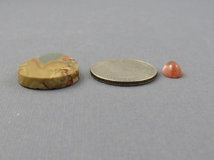 Designer Gemstone Set | Oregon Sunstone and Owyhee Mountain Jasper | SET116 - Oregon Sunstone, Owyhee Mountain Jasper - GemEnthusiast