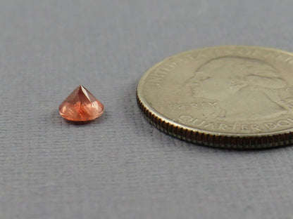 5mm Oregon Sunstone Round | Faceted Ethically Sourced Gemstone | OSF235 - Oregon Sunstone - GemEnthusiast