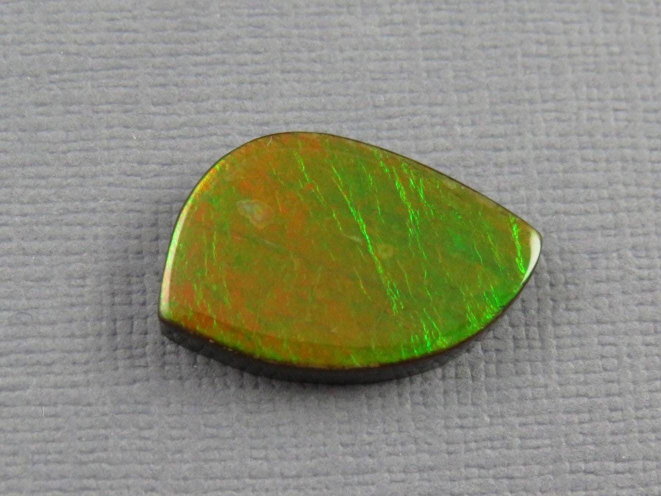 Canadian Ammolite Doublet | Natural Ammonite Fossil Cabochon | 21mm x 14mm | P148 - Canadian Ammolite - GemEnthusiast