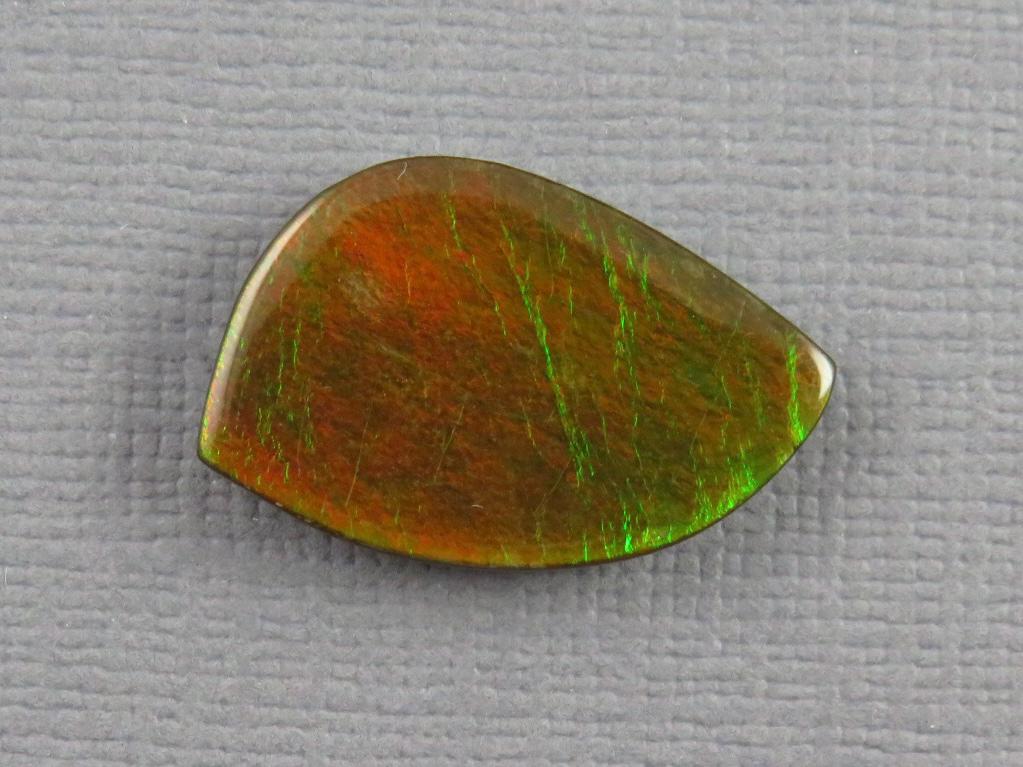 Canadian Ammolite Doublet | Natural Ammonite Fossil Cabochon | 21mm x 14mm | P148 - Canadian Ammolite - GemEnthusiast