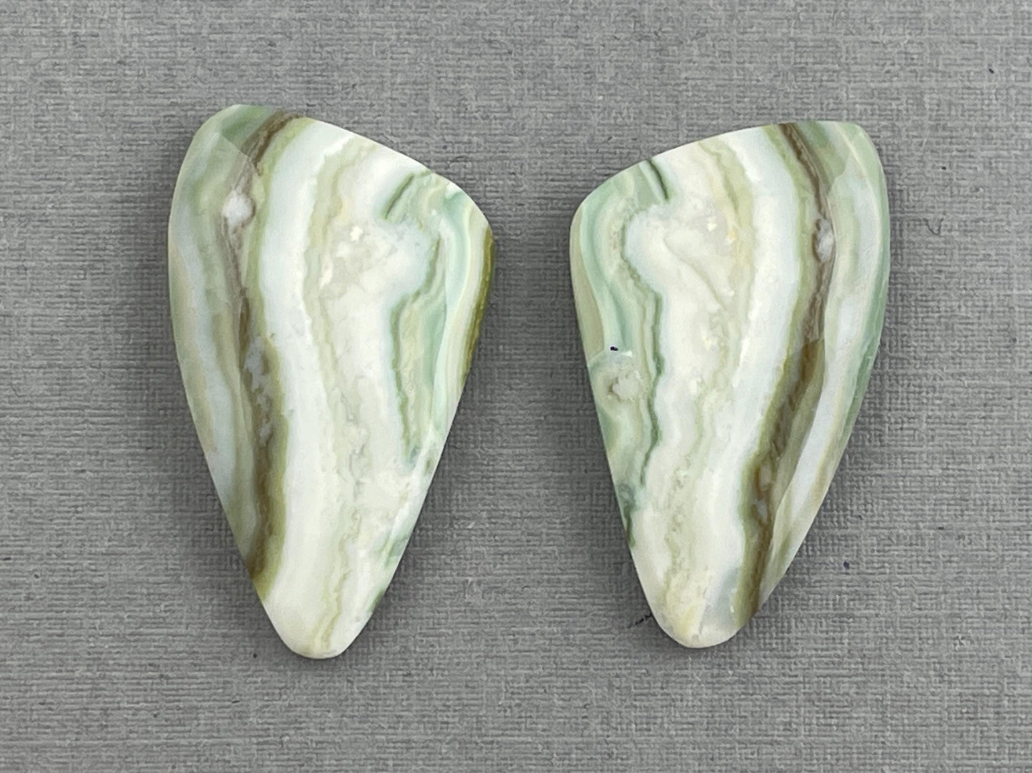 Saturn Chalcedony Cabochon Pair | Natural Loose Gemstone | CA310 - Chalcedony - GemEnthusiast