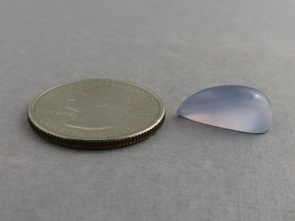 Natural Blue Chalcedony | 18x10 | Freeform Translucent Cabochon | CA341 - Chalcedony - GemEnthusiast