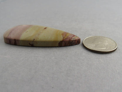 HUGE Dead Camel Jasper | American Gemstone Cabochon from Nevada | 58mm x 28mm | JS397 - Dead Camel Jasper, Nevada Cabochon - GemEnthusiast