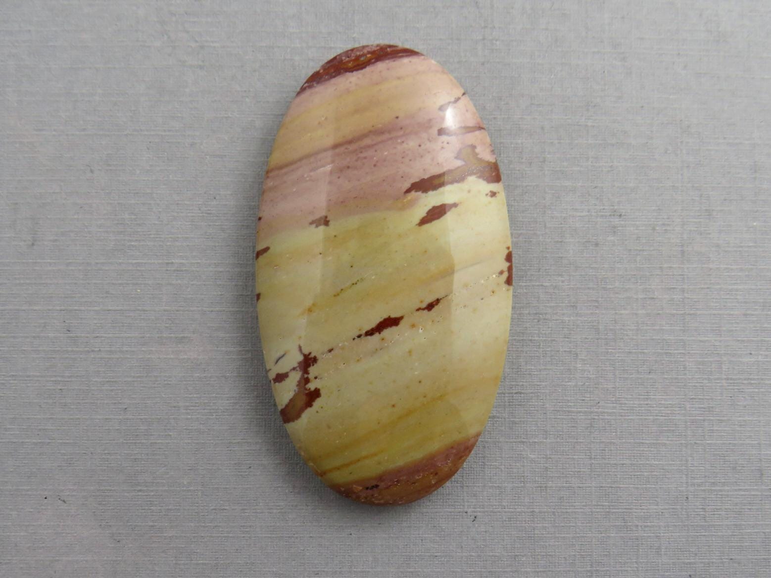 HUGE Dead Camel Jasper | American Gemstone Oval Cabochon from Nevada | 55mm x 30mm | JS398 - Dead Camel Jasper, Nevada Cabochon - GemEnthusiast
