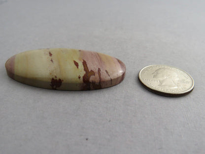 HUGE Dead Camel Jasper | American Gemstone Oval Cabochon from Nevada | 55mm x 30mm | JS398 - Dead Camel Jasper, Nevada Cabochon - GemEnthusiast