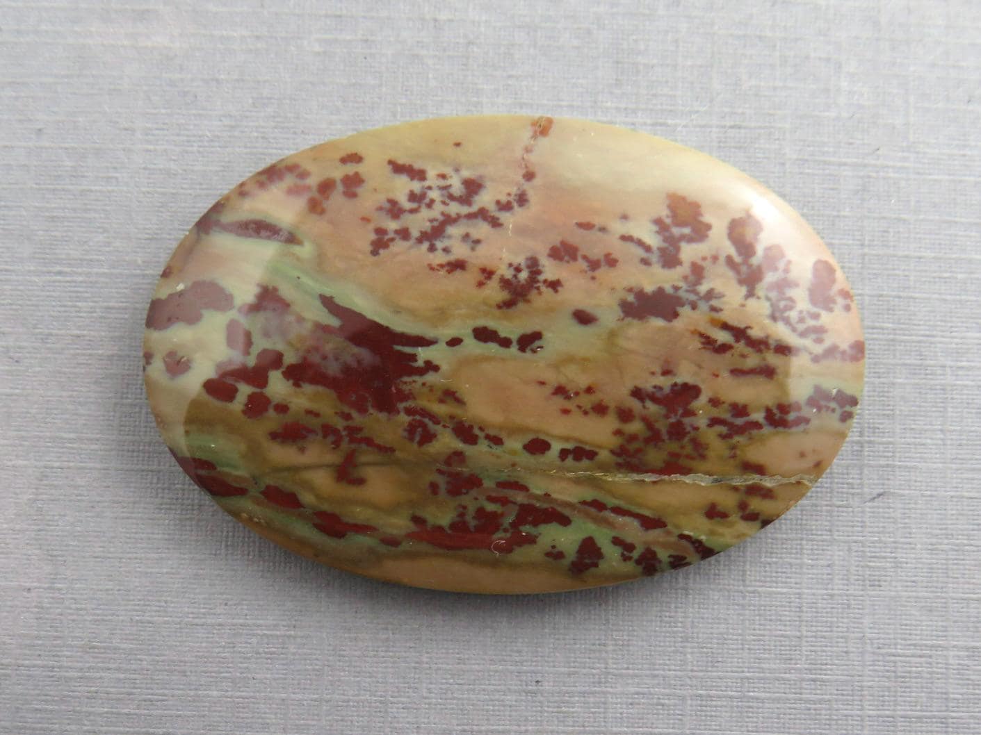 Dead Camel Jasper | American Gemstone Oval Cabochon from Nevada | 47mm x 32mm | JS396 - Dead Camel Jasper, Nevada Cabochon - GemEnthusiast