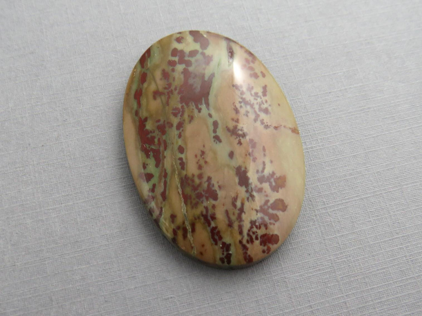 Dead Camel Jasper | American Gemstone Oval Cabochon from Nevada | 47mm x 32mm | JS396 - Dead Camel Jasper, Nevada Cabochon - GemEnthusiast