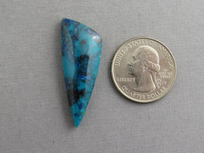 Chrysocolla with Tenorite | Natural Loose Cabochon | P228 - Chrysocolla with Tenorite - GemEnthusiast