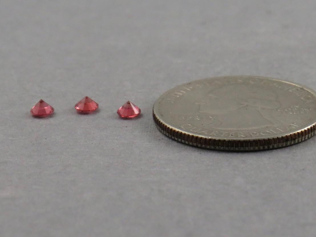 Red Spinel Lot | 3.4mm Faceted Round | Natural Gemstone | SL125 - Natural Spinel - GemEnthusiast