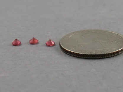 Red Spinel Lot | 3.4mm Faceted Round | Natural Gemstone | SL125 - Natural Spinel - GemEnthusiast