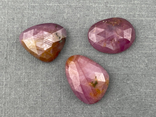 Pink Sapphire Rose Cut with Luster / Sheen | Natural Loose Gemstones | 8.4 carats | SRS290 - Sapphire - GemEnthusiast
