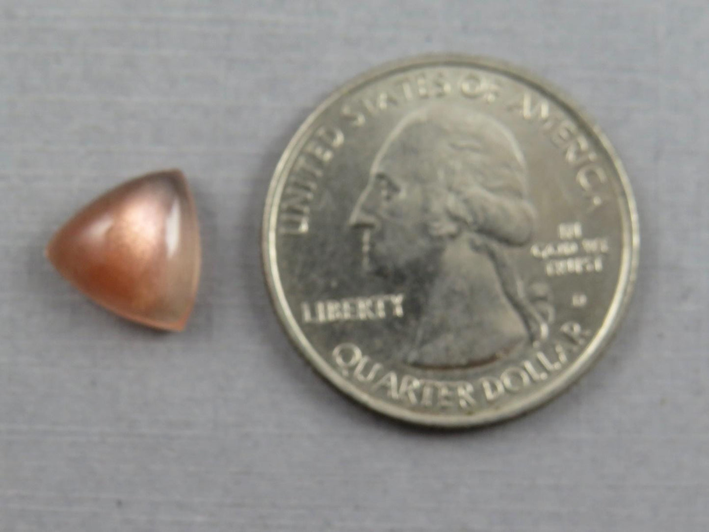 10mm Oregon Sunstone | Triangle Cabochon | Natural American Gemstone | 2.9 carats | OSC285 - Oregon Sunstone - GemEnthusiast