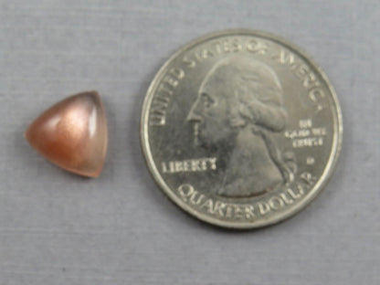 10mm Oregon Sunstone | Triangle Cabochon | Natural American Gemstone | 2.9 carats | OSC285 - Oregon Sunstone - GemEnthusiast