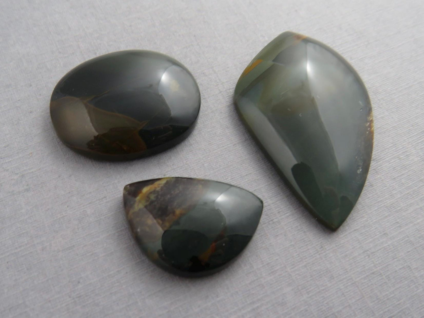 Blue Mountain Jasper Lot | Oregon Gemstone Cabochon | Mined in the USA | JS393 - Blue Mountain Jasper, Oregon Gemstone - GemEnthusiast