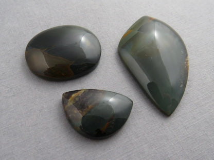 Blue Mountain Jasper Lot | Oregon Gemstone Cabochon | Mined in the USA | JS393 - Blue Mountain Jasper, Oregon Gemstone - GemEnthusiast