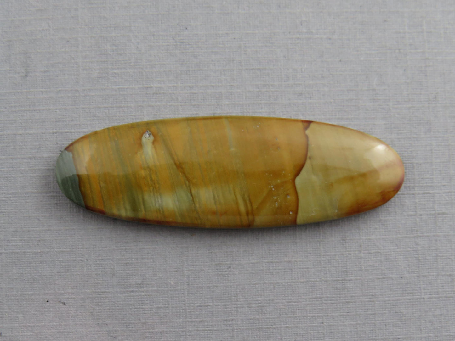 Owyhee Picture Jasper Cabochon | 46x15 mm | Oregon Idaho Gemstone | Mined in the USA | JS377 - Owyhee Jasper, Oregon Jasper - GemEnthusiast