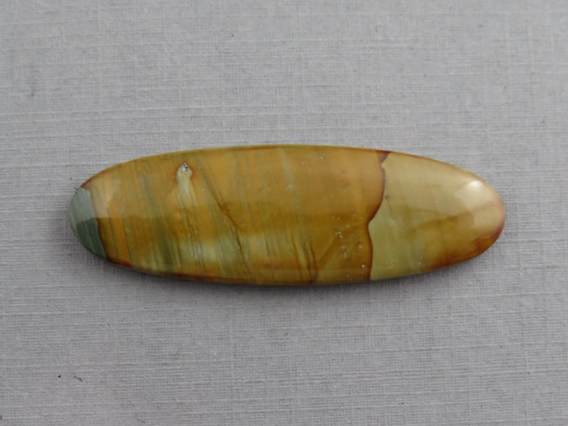 Owyhee Picture Jasper Cabochon | 46x15 mm | Oregon Idaho Gemstone | Mined in the USA | JS377 - Owyhee Jasper, Oregon Jasper - GemEnthusiast