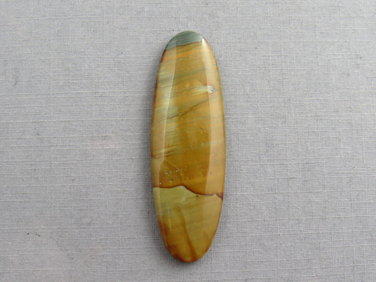 Owyhee Picture Jasper Cabochon | 46x15 mm | Oregon Idaho Gemstone | Mined in the USA | JS377 - Owyhee Jasper, Oregon Jasper - GemEnthusiast
