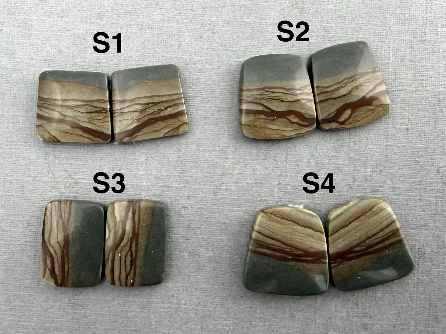 Wild Horse Canyon Jasper Pairs | Mined in USA | JS339 - Wild Horse Canyon Jasper - GemEnthusiast