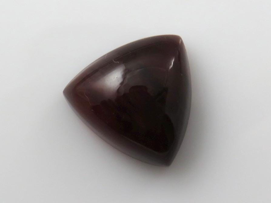RARE Blood Red Oregon Sunstone | HUGE 15mm Triangle Cabochon | 12+ carats | Natural American Gemstone | OSC336 - Oregon Sunstone - GemEnthusiast