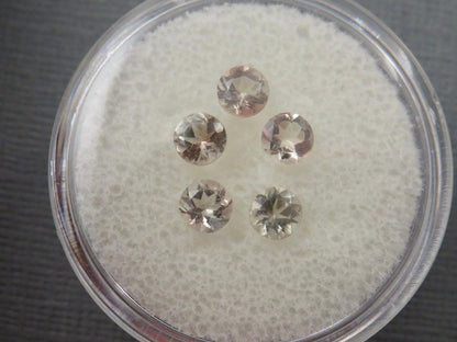 4mm Oregon Sunstone Round Lot | Soft Peach Bi-color | OSF232 - Oregon Sunstone - GemEnthusiast