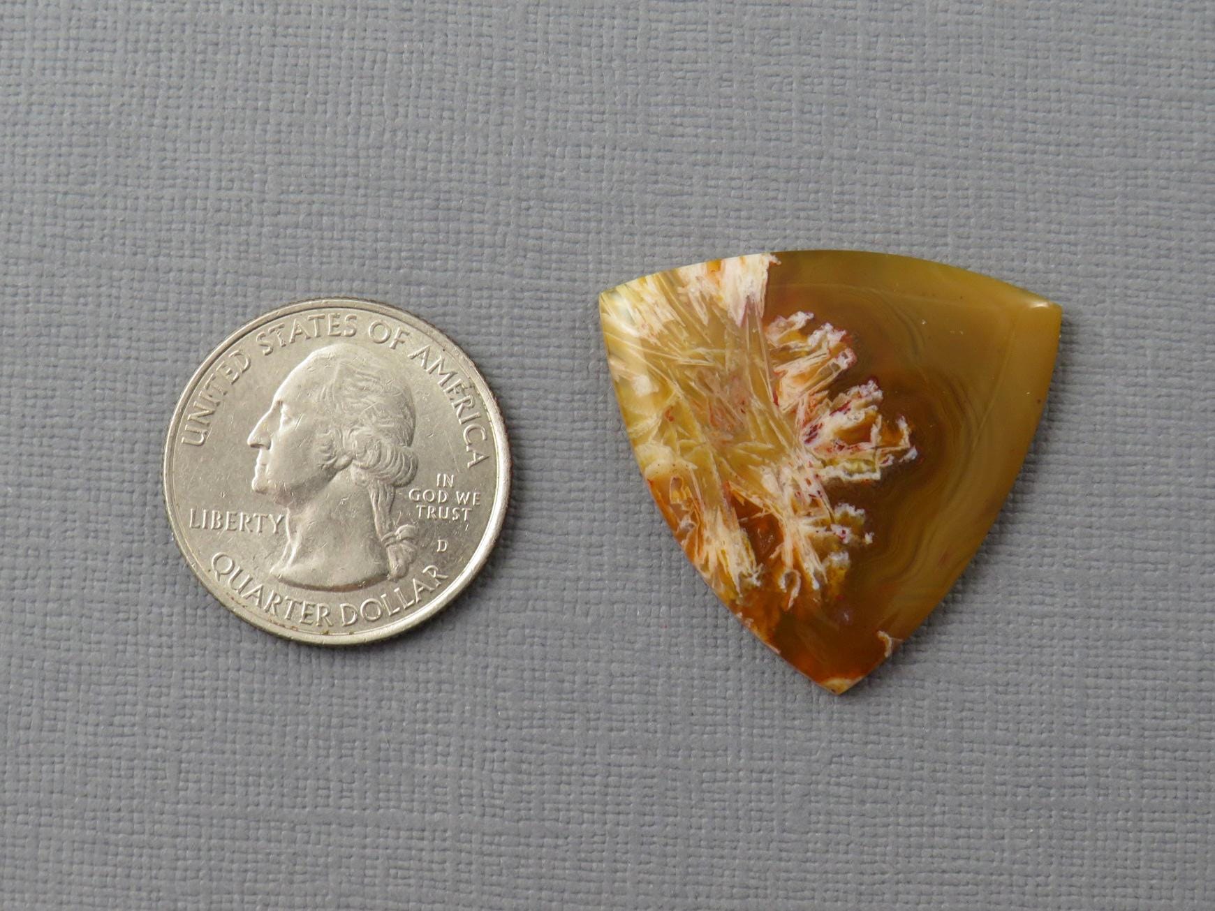 Condor Agate Cabochon | Chalcedony from Patagonia Argentina | AG309 - Condor Agate, Sagenite Agate - GemEnthusiast