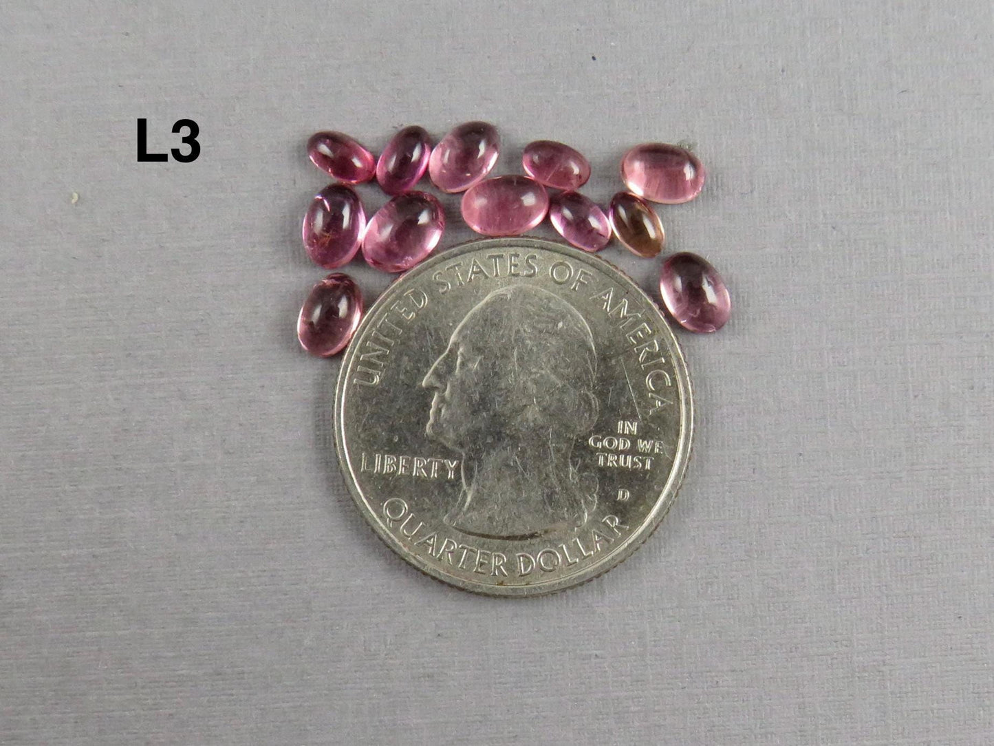 Pink Tourmaline Oval Cabochons | 5x3 and 6x4 mm | TO450 - Tourmaline - GemEnthusiast